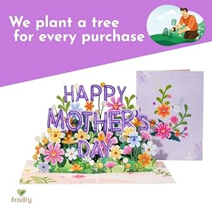 Paperlovefrndly3dhappymothersdaypopupcardhandcrafted100recycledandecofriendly8x6coverwithnotetag Urban Country Home Decor Paper love frndly 3d happy mothers day pop up card handcrafted 100 recycled and eco friendly 8 x 6 cover with note tag urban country home decor