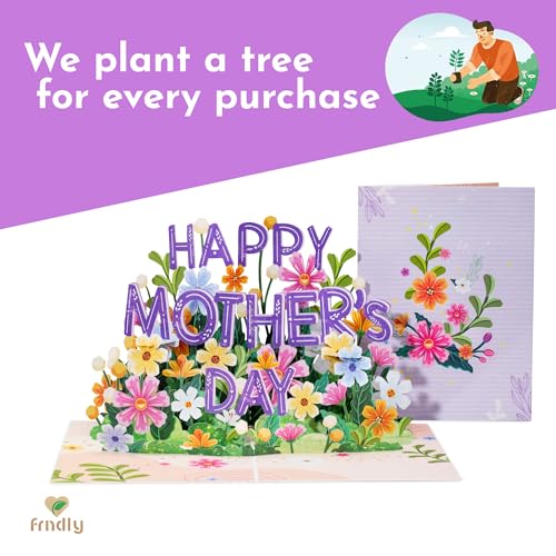 Paperlovefrndly3dhappymothersdaypopupcardhandcrafted100recycledandecofriendly8x6coverwithnotetag Urban Country Home Decor Paper love frndly 3d happy mothers day pop up card handcrafted 100 recycled and eco friendly 8 x 6 cover with note tag urban country home decor