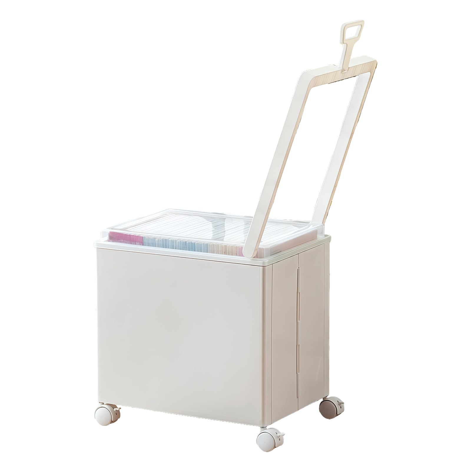 Hsioluted Flexible Folding Storage Crate with Handles and Lid for Clothes Books or Items Bedroom Closet Storage Box