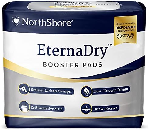 NorthShore EternaDry Booster Pads for Men and Women with Adhesive, Medium, Case/120 (4/30s)