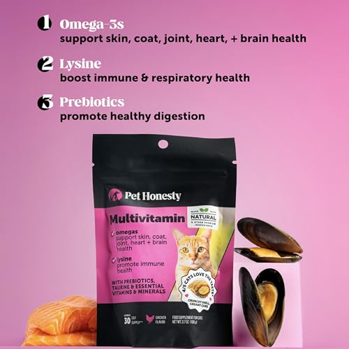 image for Pet Honesty Cat Multivitamin Chews - Cat Treats for Health + Immune, J