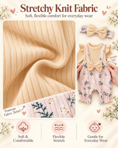 Renotemy Baby Girl Clothes Winter Newborn Girls Outfits Preemie-18Monthes - Image 4