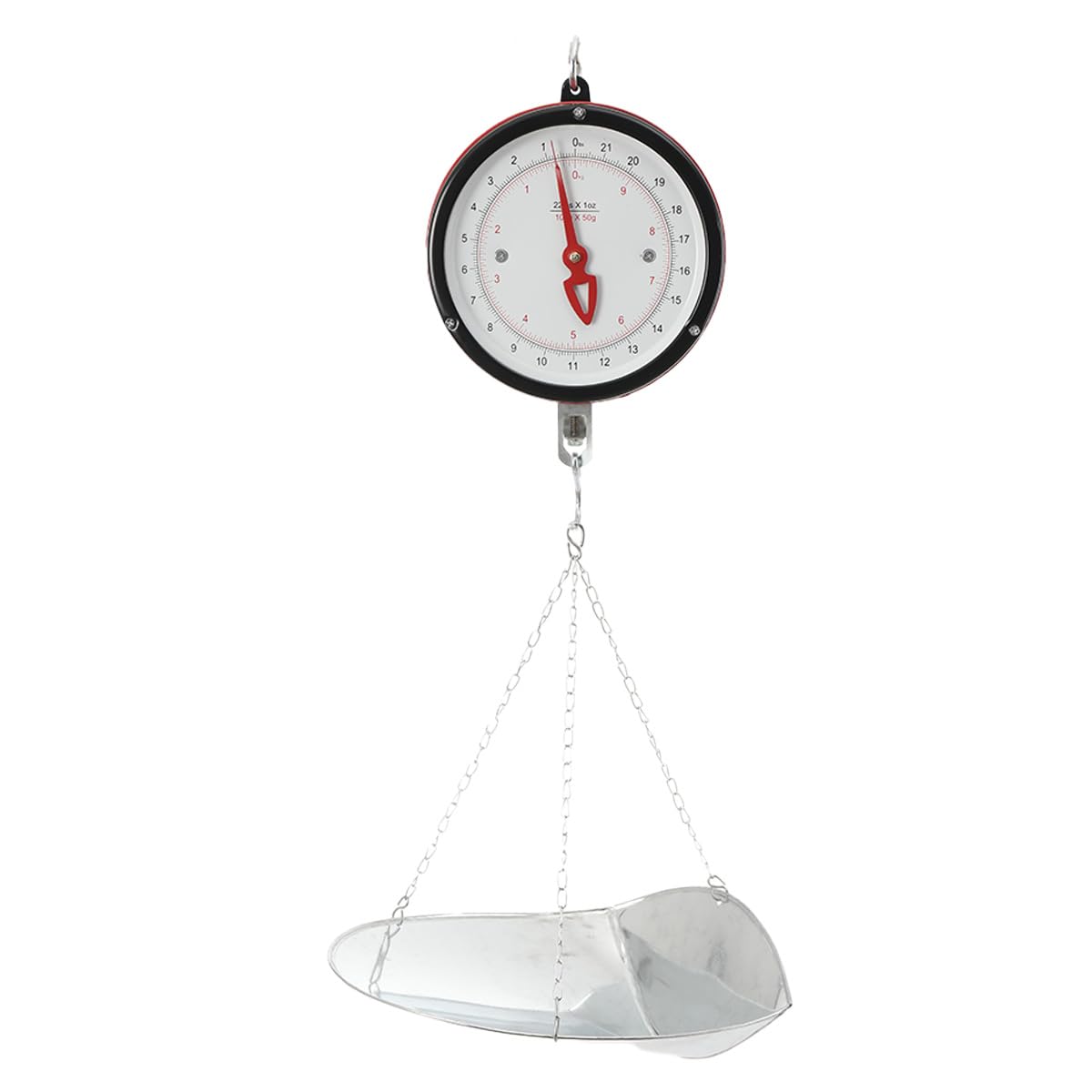 Lfhelper Hanging Scale for Weighing Dial Mechanical Scale 10kg/22lbs Weight Scale Meat Scale Fishing Scale Produce Scale Weight Scale for Food, Supermarkets Scale for Shopping, Double-Sided Dial