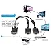 immagine 9ICZI Splitter VGA Cavo 2 in 1 Porta 30cm, Sdoppiatore VGA Maschio a 2 VGA Femmina Y Adattatore VGA, 1080P Full HD per PC, TV, Monitore, Proiettore, Video, Computer, etc