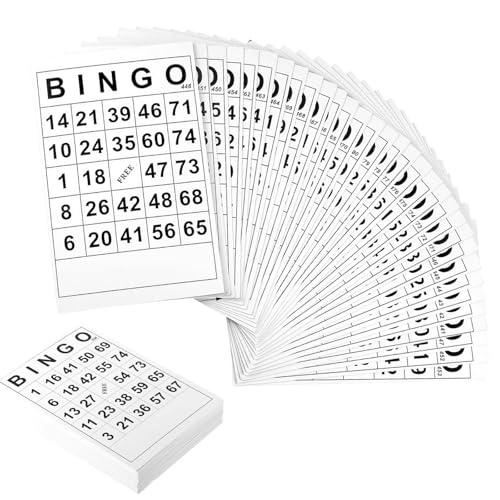 Simsky 60 Bingokarten (15 5×10 cm) für Weihnachtsfeiern Hochzeiten & Geburtstage Einfach Markierbare Interaktive Spielkarten | Bingo-Set für Erwachsene & Senioren