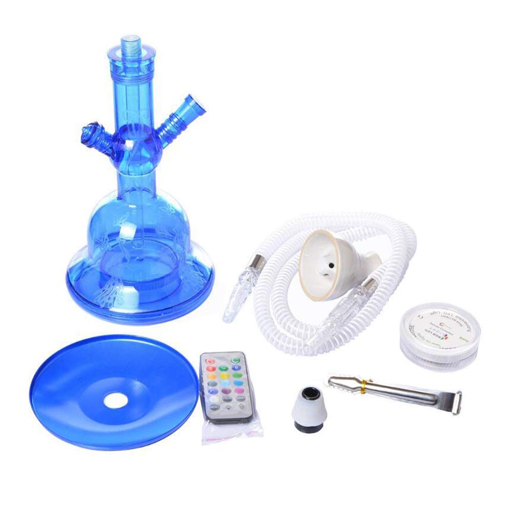 Conjunto Pipa de Agua, Acrílico Pipa de Agua Cacerola de Pipa Agua de la Manguera con Pinzas Cuenco de Cerámica de la Manguera Y el Titular de Carbón, Acrílico del Kit de la Pipa de Agua