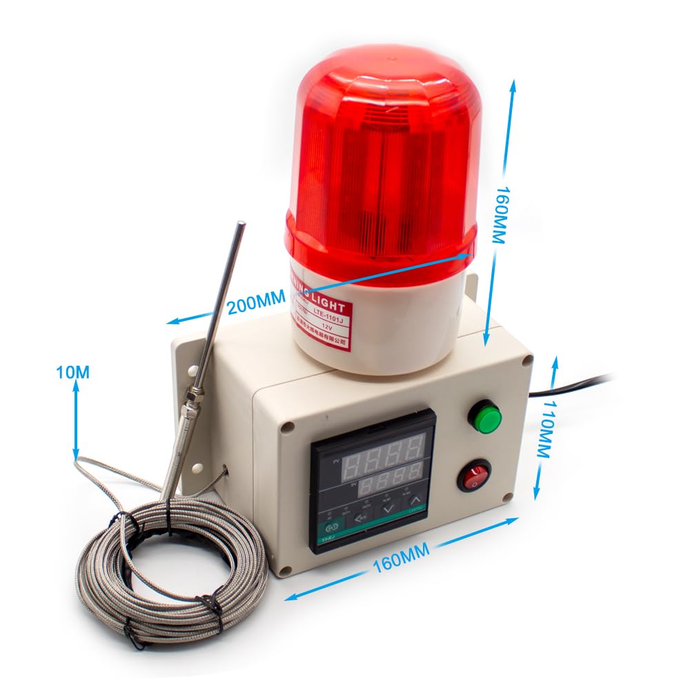 Allarme di Temperatura Intelligente Ad Alta Precisione, Sensore Automatico di Temperatura Eccessiva, dispositivo di Allarme Ad Alta Temperatura E Bassa Temperatura 220V 0-400℃