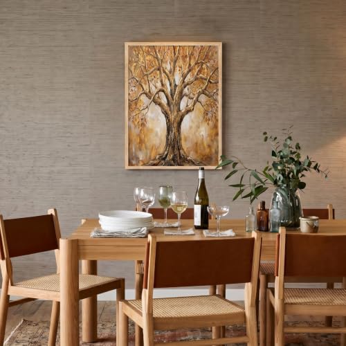 Tableau image sur toile décoration murale salon vintage or - 5