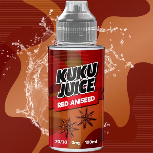 100ml-Red-Aniseed-E-Liquid-70VG30PG-Vape-ELiquid-Vaping-No-Zero-Nicotine-0mg-120ml-Bottle-Short-Fill-Kuku-Juice-E-Liquid