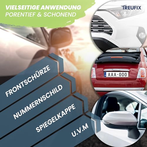 Treufix - Premium Auto Lackreiniger Detailer [ÖKOLOGISCH] 500ml I maximale Reinigungskraft gegen hartnäckigen Schmutz, Staub, Insektenreste, Vogelkot für Tiefenglanz -Made in DE