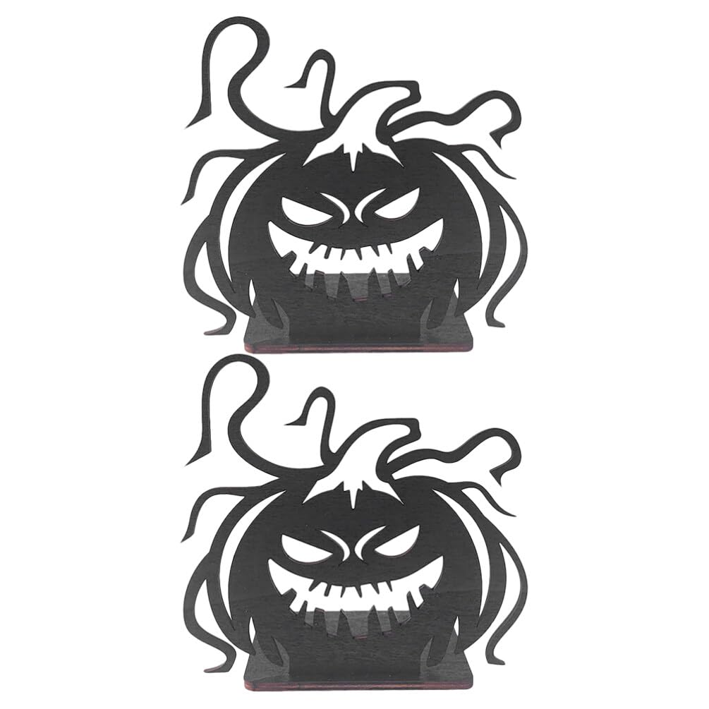 HOLIDYOYO 2pcs Halloween Candle Holder Funny Decorations Pumpkin Shadow Tea Light Scary Halloween Decorations for Home Party Kids Indoor Vintage Candlestick Stand