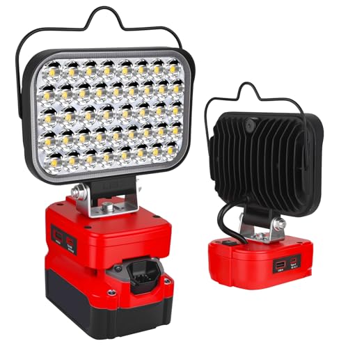 Image of Portable LED Work Light Compatible with Craftsman 20V Battery, 90W 7000LM Cordless Flood Lights with USB & Type-C, Low Voltage Protection, for Job Site Lighting,Camping Outdoor (No Battery)