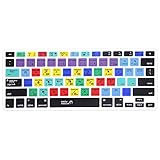 HRH Adobe Photoshop Shortcuts US Keyboard Skin Hot Keys PS Keyboard Cover for for MacBook Air 13 and MacBook Pro 13 15 17(with or w/out Retina,Not Fit 2016 Macbook Pro 13 15 with/without Touch Bar)