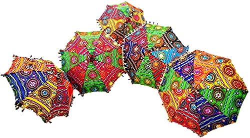Estationeryhouse Parapluies décoratifs indiens Mehndi faits à la main pour fête ou mariage, mixte, 2pc