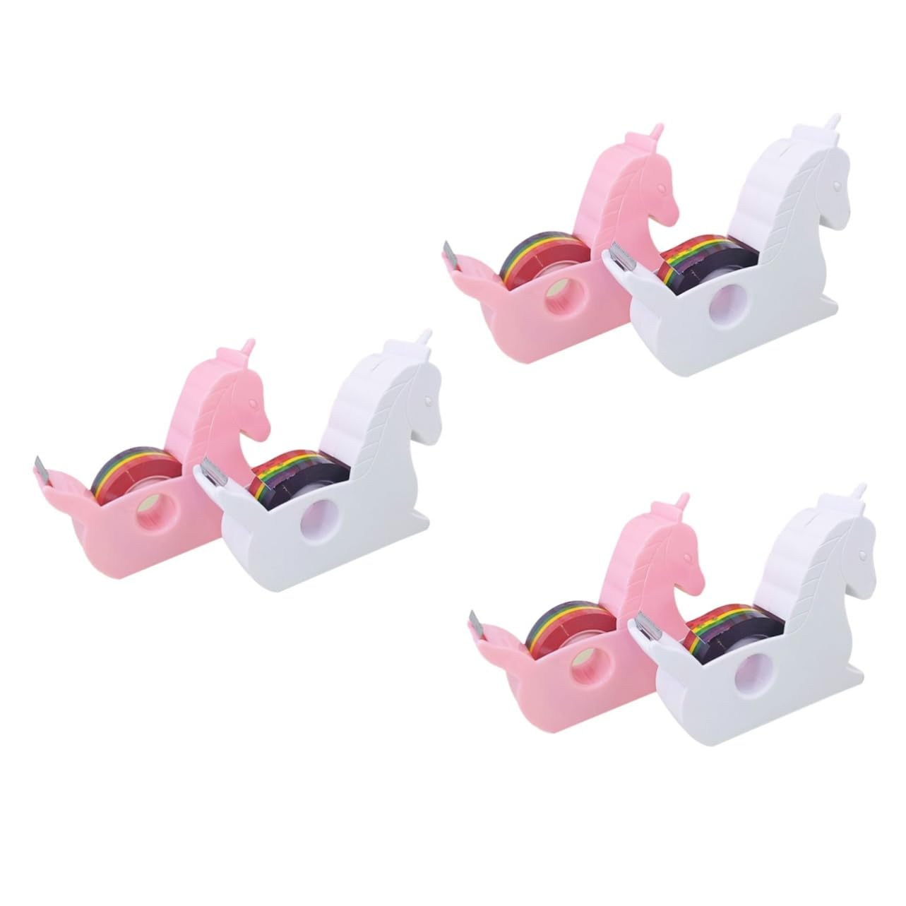 HOMSFOU 3 Sätze Cartoon Klebebandspender Lustiger Tape Cutter Für Schreibtisch Praktischer Abroller Für Schüler Und Büro Farbenfrohes Design Klebeband Basteln 2 Stücke * 3