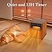 Infrared Heater for Indoor Use Electric Space Heater Quartz Heater with Wood Frame Tip-Over & Overheat Protection, 3 Heat Settings, 12H Timer, 1500W for Large Room Office
