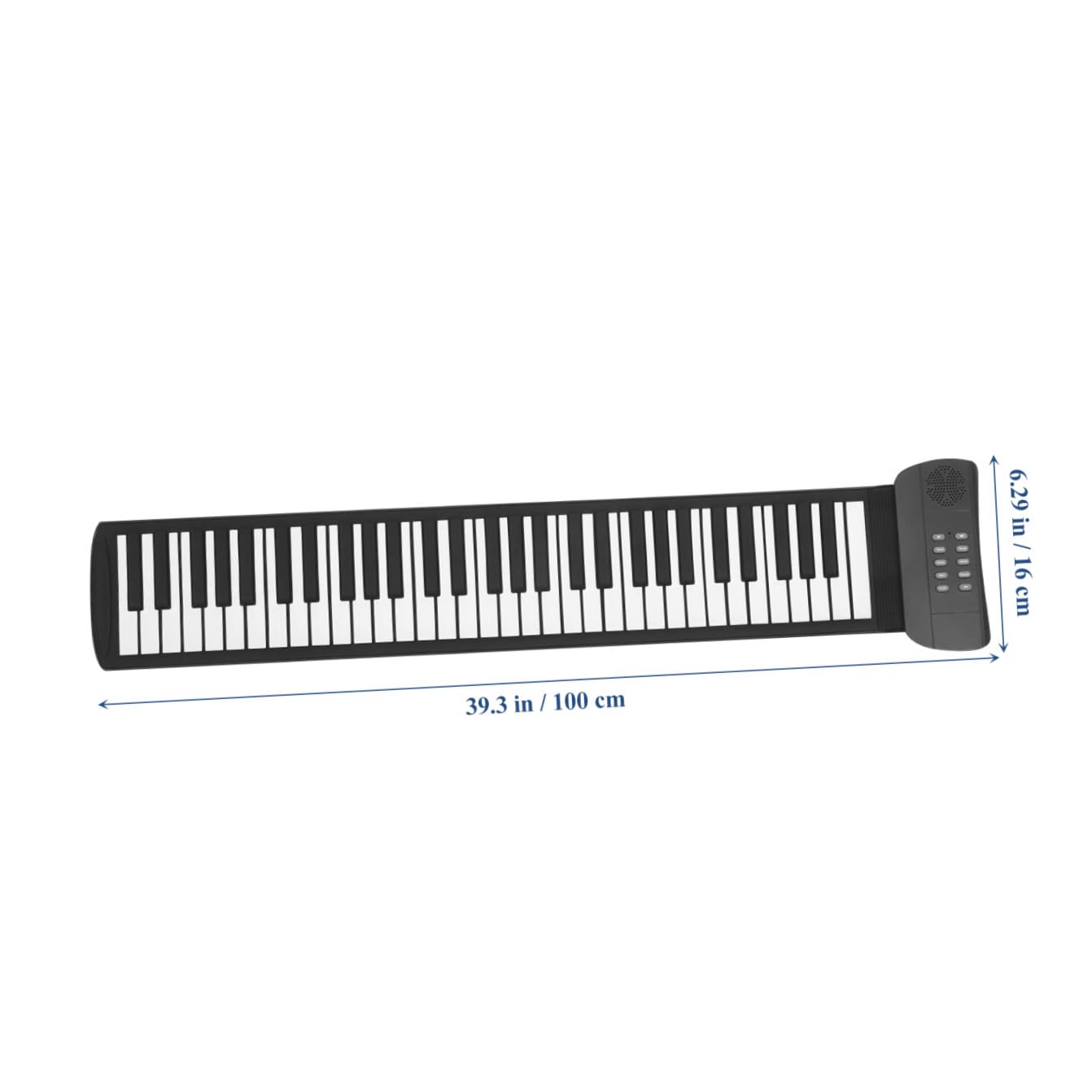 Pianoforte Leggero Portatile Elettronico Silicone Tasti in 61 e Sustain Pieghevole Pedale Ingresso Audio Mp3 Regalo per Ragazzo Ragazza