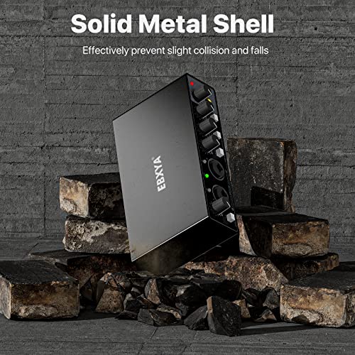 Ebxya 2X2 Usb Audio Interface For Recording, Streaming And Podcasting, 24Bit/196Khz High-Fidelity, Studio Quality Audio Interface For Guitarist, Vocalist, Podcaster Or Producer #TOP4