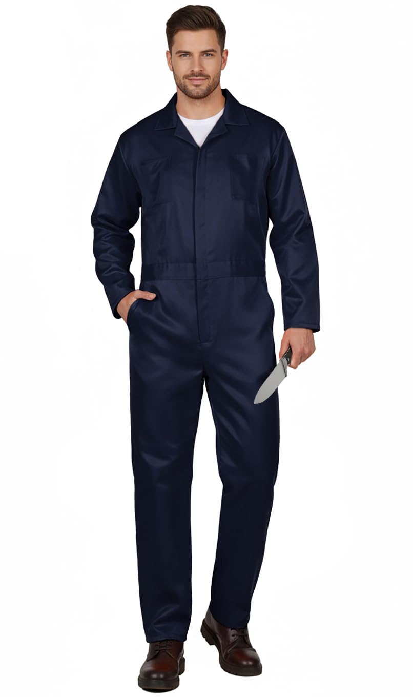 Michael Myers Jumpsuit Costume Adult Halloween Horror Killer Cosplay Props for Men