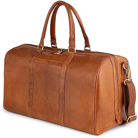 Berliner Bags Vintage Weekender Boston Leather Duffel Cover