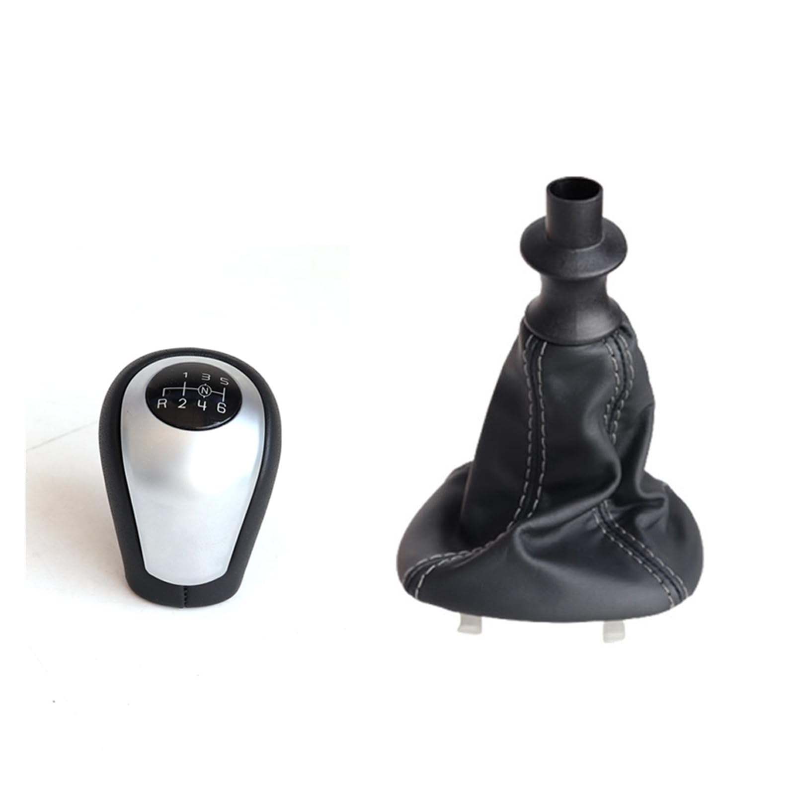 Zhannuobhd One Color For Benz For W447 For Vito 2017 2018 2019 2020 Manual 6 Speed Car Shift Gear Stick Knob Boot Lever Handball Gaiter Stick Shifter Lever Knob(6S Knob With Boot)