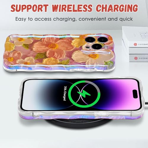 Coque iPhone 14 Pro Max fleur antichoc pour éviter les rayures - 5