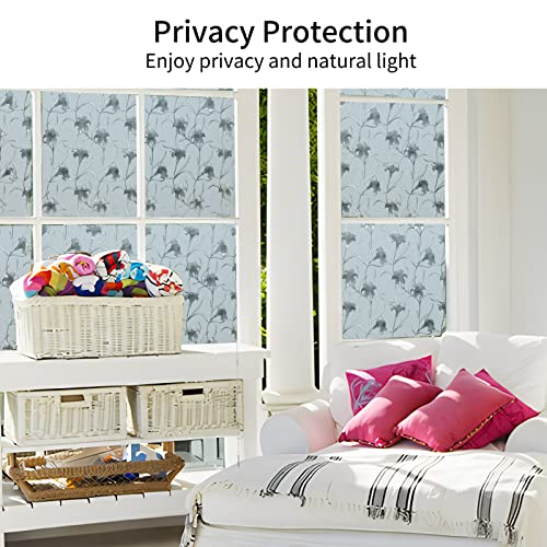 Dktie Static Cling Decorative Window Film Vinyl Non Adhesive Privacy Film, Window Privacy Film Decorative Butterflies, Window Film Frosted Glass (Ctblt156, 17.7 X 78.7 Inches) #TOP1
