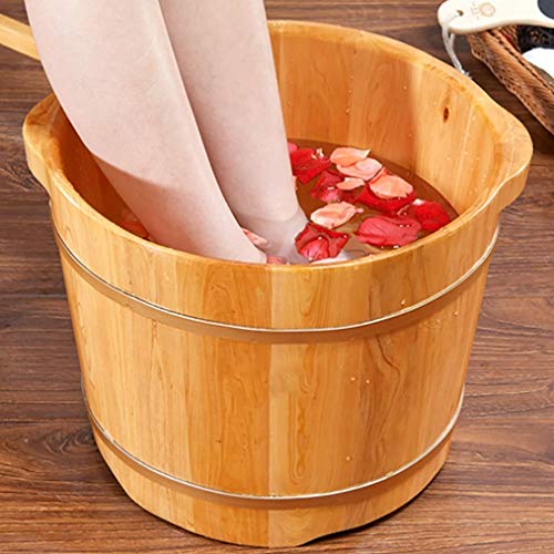Tina de madera para spa de pies con cubierta miniatura 4