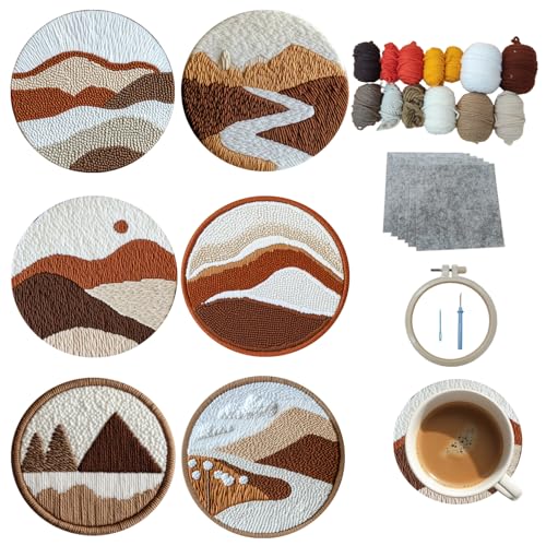 Kit punch needle dessous de verre cukol : le coffret cadeau DIY idéal pour petit et grand