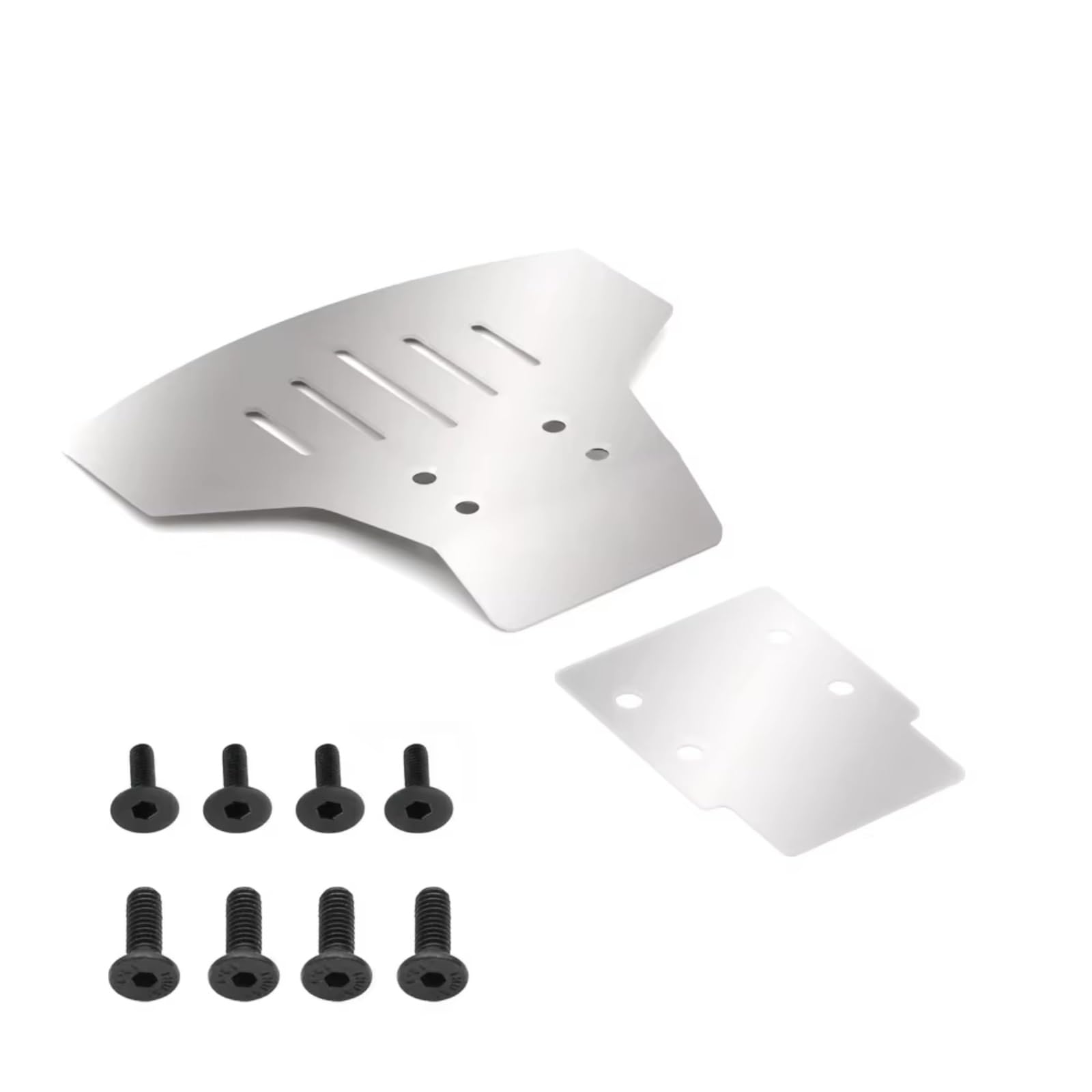 Piezas Orugas Rc Para Traxxas Para Slash 2WD 1/10 Protector Chasis Delantero Trasero Acero Inoxidable Mejora Definitiva Accesorio Modelo Coche Refacción Modificaciones RC(Size2)