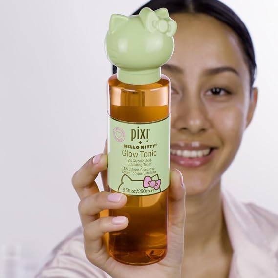 Hello Kitty Glow Tonic, 5% Glycolic Acid Exfoliating Toner, 100 ml