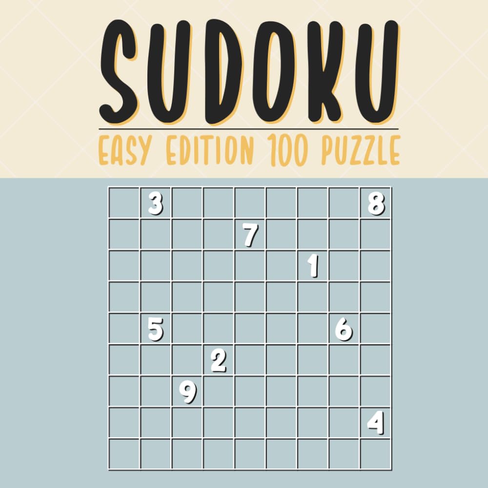 Sudoku Book: Sudoku puzzle book with Solutions easy edition(100 Puzzles)