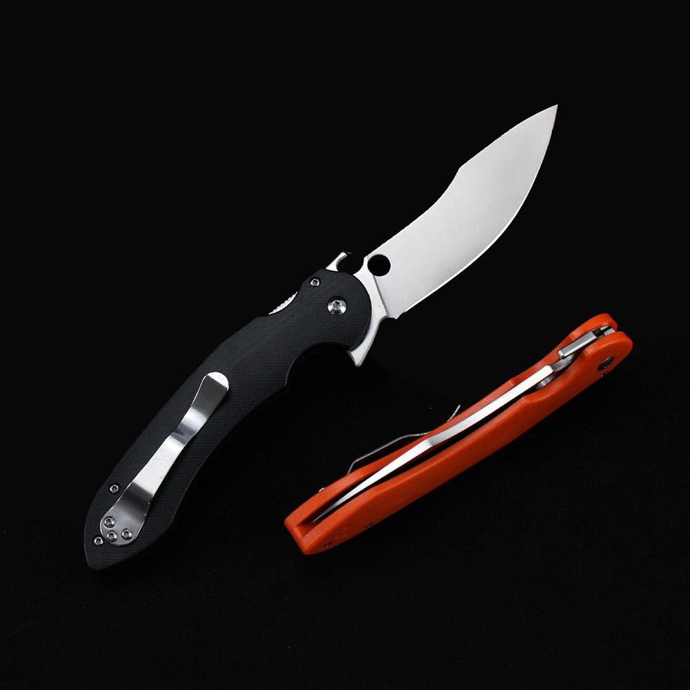 Joa Klappmesser 9" Taschenmesser Slim Aus Stahl S30V & G10, Lang Outdoor Survival Messer Edc Multi Jagdmesser, Scharfes Einhandmesser Allzweckmesser mit Haken & Clip, Geschenk für Männer