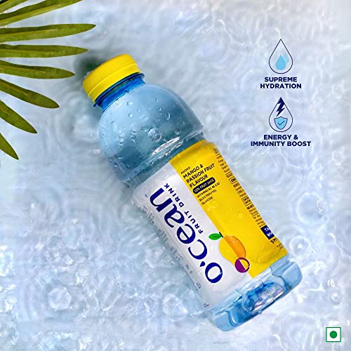 Image of O'CEAN Vegetarian Fruit Water Mango & Passion Flavor Enriched With Vitamins, Electrolyte & Glucose| 500Ml | Pack Of 12