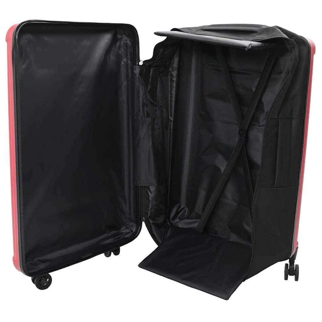 Koffer mit Schloss Rot ABS Kunststoff 50 x 30 x 76 cm Hartschale Trolley mit Spinner-Rädern und Griff, leicht, robust, TSA Schloss, ideal für Reise, Urlaub, Business und Kurztrip