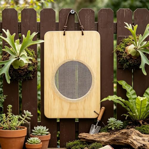 Panier à suspendre vertical en bois pour orchidées gain de place mural - 4