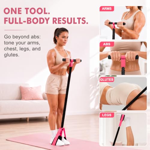 Pedal Resistance Band with Handle, Upgraded Durable Thickened Latex Tubes and Soft Foam Fabric Foot Pedal, Sit Up Exercise Equipment for Abdomen, Waist, Arm, Core/ABS, Leg, Physical Therapy - Image 3