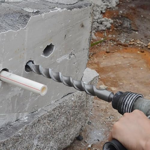 1000mm Extra Long SDS Plus Drill Bit, 32mm Diameter Masonry & Concrete Impact Drill Bit, Heavy-Duty Cross Drill for Hammer Drills, Ideal for Professional & DIY Use