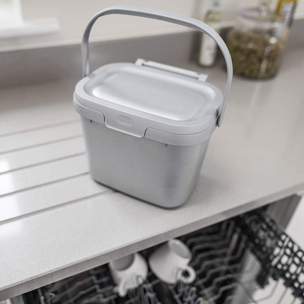 Addis Everyday Kitchen pojemnik na kompost, 4,5 l, kolor szałwiowy, plastikowy