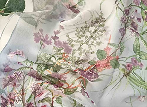 Image of Pokeedioty Scarfs for Women Lightweight Scarves Elegant Floral Pattern Sheer Scarfs Shawls Wraps
