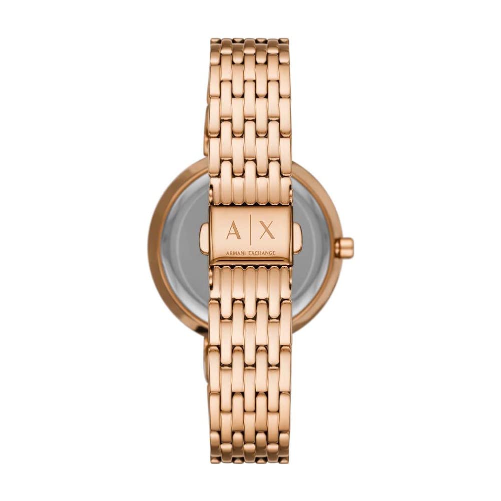 Armani Exchange Orologio da donna, Movimento al quarzo a tre lancette e cassa da 36 mm con cinturino in acciaio inossidabile