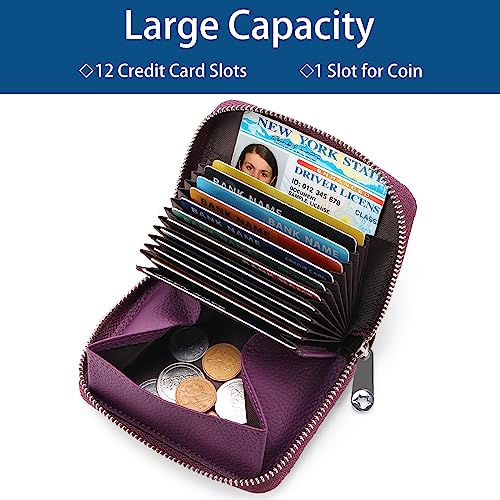 SENDEFN Geldbörse Damen, Portemonnaie mit Reißverschluss und viele Fächer, Geldbeutel Leder, RFID-Schutz Kartenhalter mit vielen Fächern, klein und im Kurzformat Brieftasche Für Frauen – Bild 6