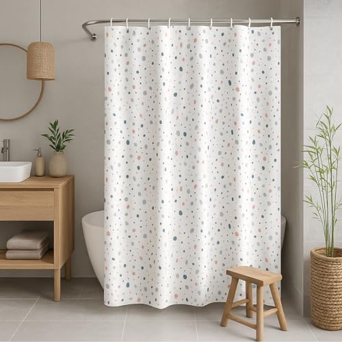 MiReDe Shower Curtain | Waterproof | Weighted Hem | Rust Free Grommets | Washable 72