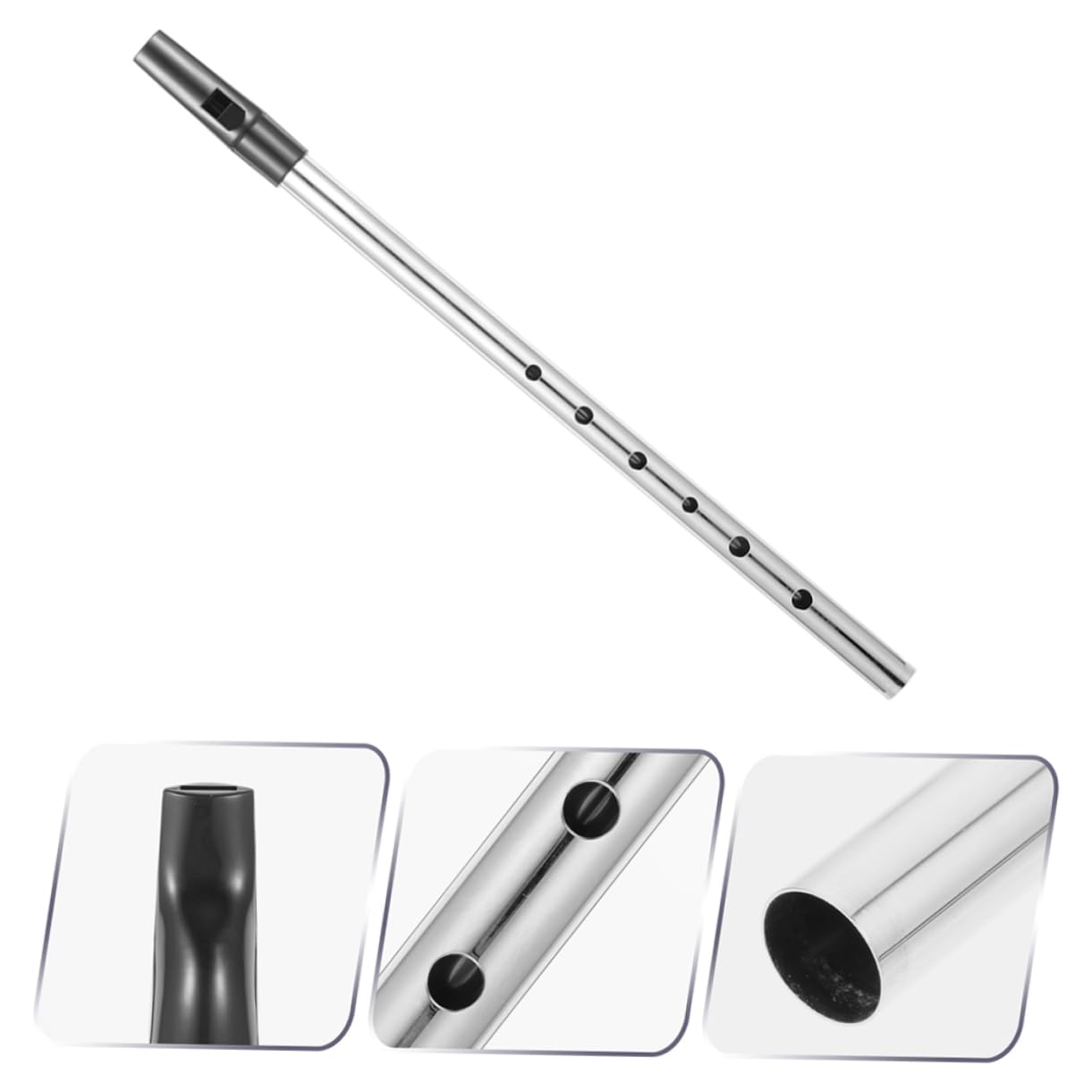 ibasenice 3 Pezzi Di Flauto Dolce Soprano in Metallo Per Principianti Strumento Musicale Per Ragazzi E Ragazze Strumento Di Flauto Dolce Robusto E Resistente.