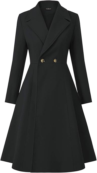 Black wool swing coat Clearance