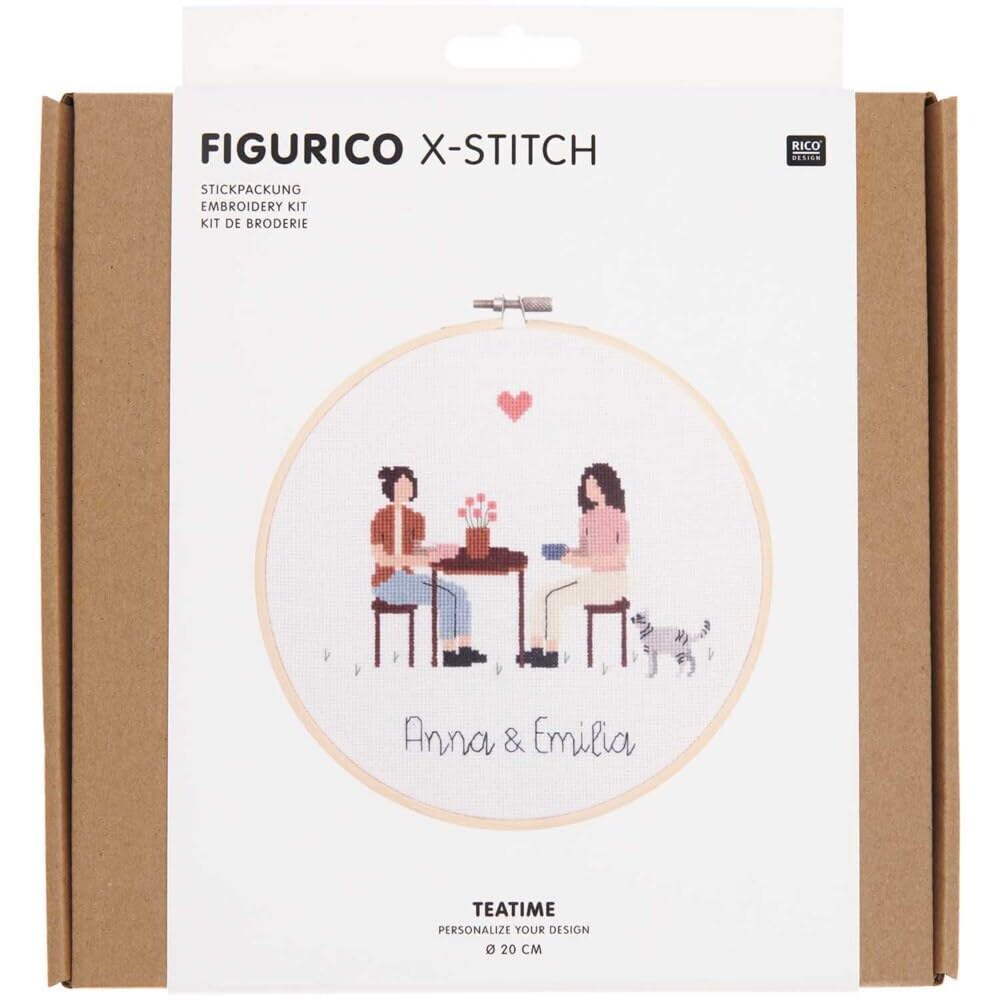 Kit Broderie FiguRico Amies Ø 20 cm complet pour débutant et passionné