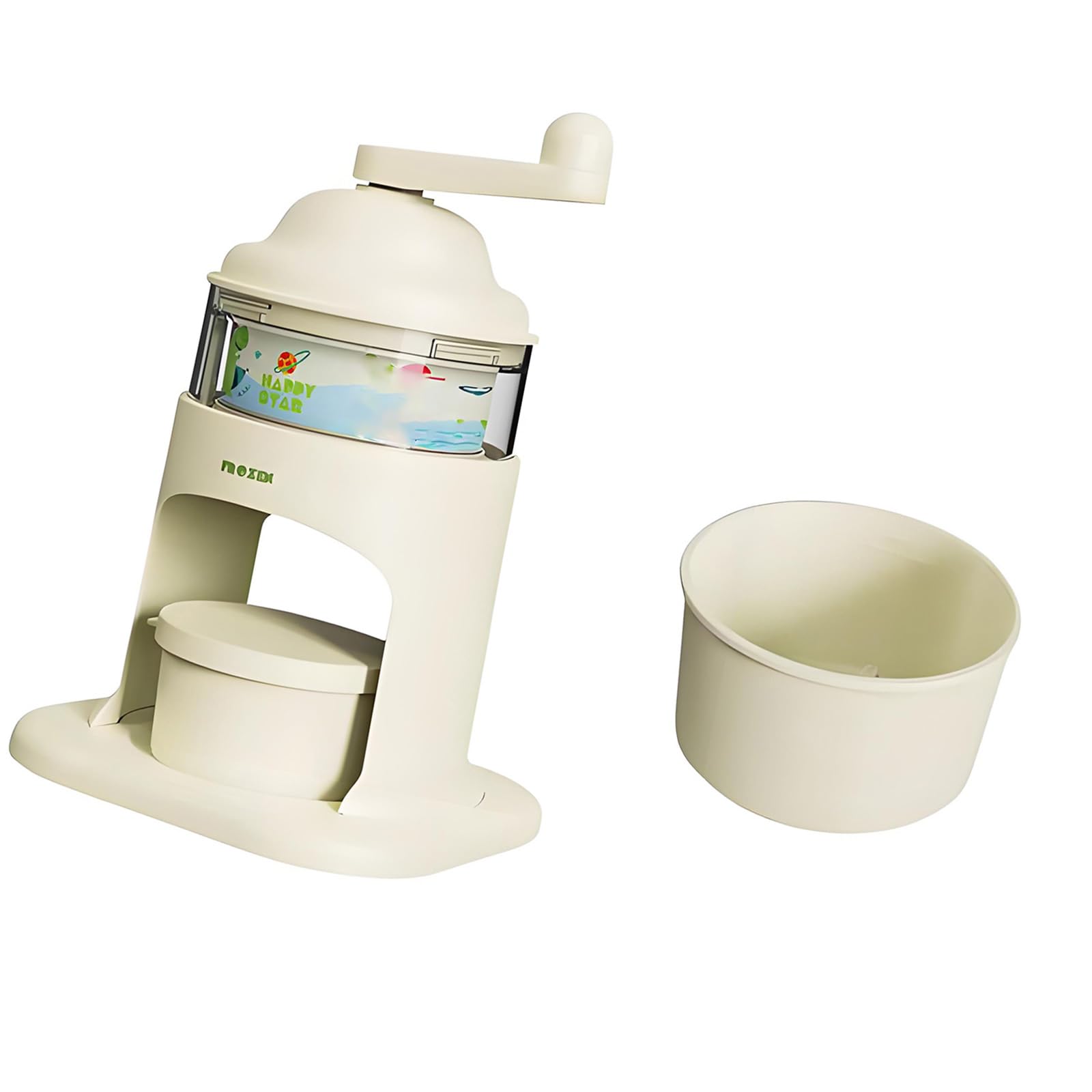 Multifunctional Manual Ice Crusher with Ergonomic Handle for Home Desserts Crusher Machine Compact Manual Hand Desserts Ice Home Perfect Small Parties with Shaving and Ergonomic Detachable Camping