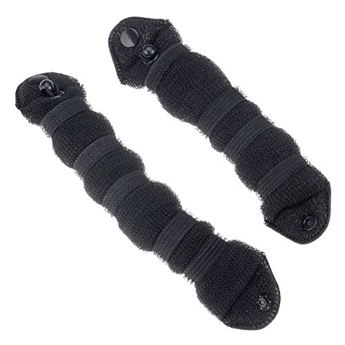 VAGA Hair Styling Set Kit With 2 Doughnuts/Donuts/Buns Makers/Shapers/Formers in Black Color