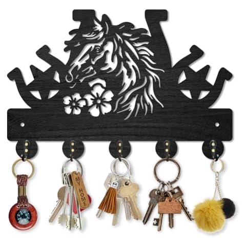MAYJOYDIY Horseshoe Key Holder Wall Mount Cover