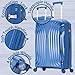 DK Luggage 28" Large Hard Shell Polypropylene PP Suitcase 4 Wheel Spinner Luggage (Blue ST81, Large)